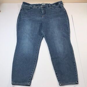 Good American Style GWDV900T Indigo522 Denim Jeans Size 26 Plus Medium Wash